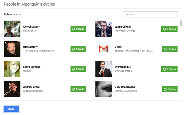 Google+ Circles