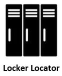 locker icon of three lockers with link to locker locator