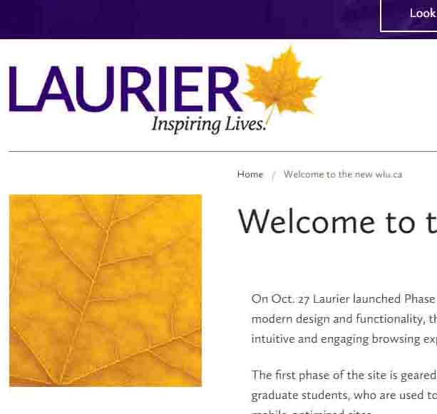 New Laurier website focuses on future students Marketing Department