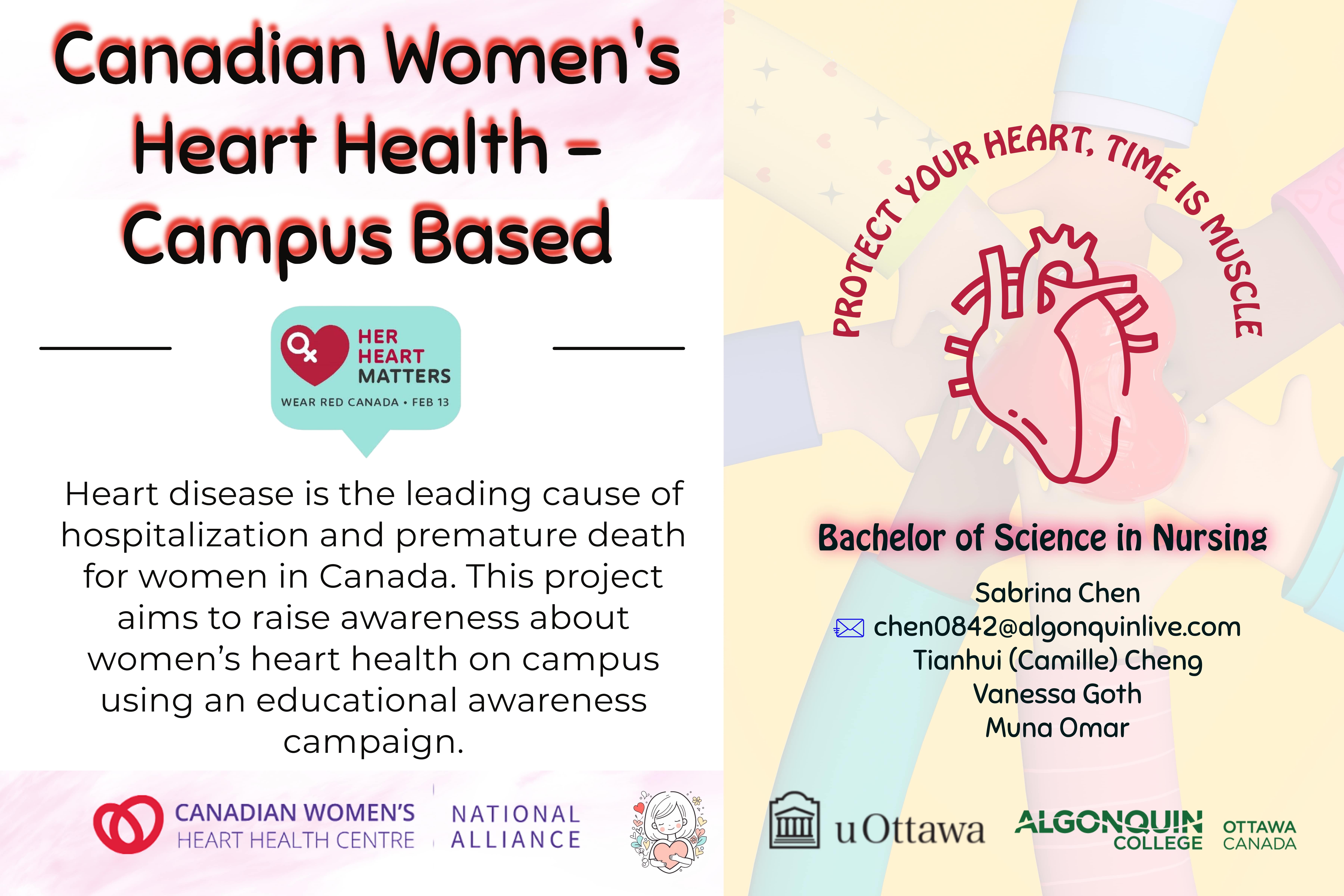 PROTECT YOUR HEART, TIME IS MUSCLE! An awareness-raising campaign focused on promoting women's heart health education and patient advocacy.