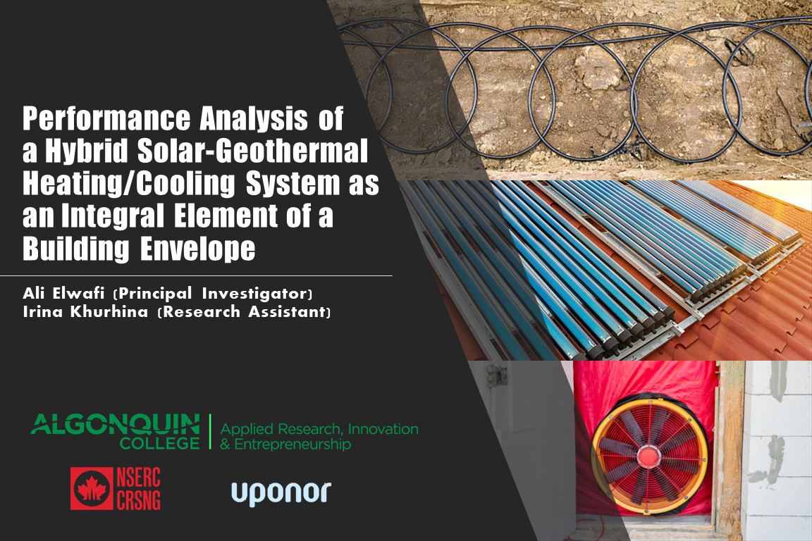 Hybrid solar-geothermal heating/cooling system analysis banner image. 