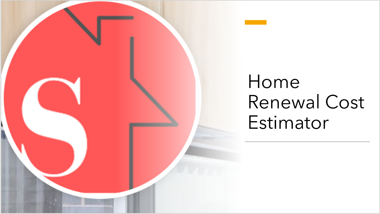 Home renewal cost estimator banner. 