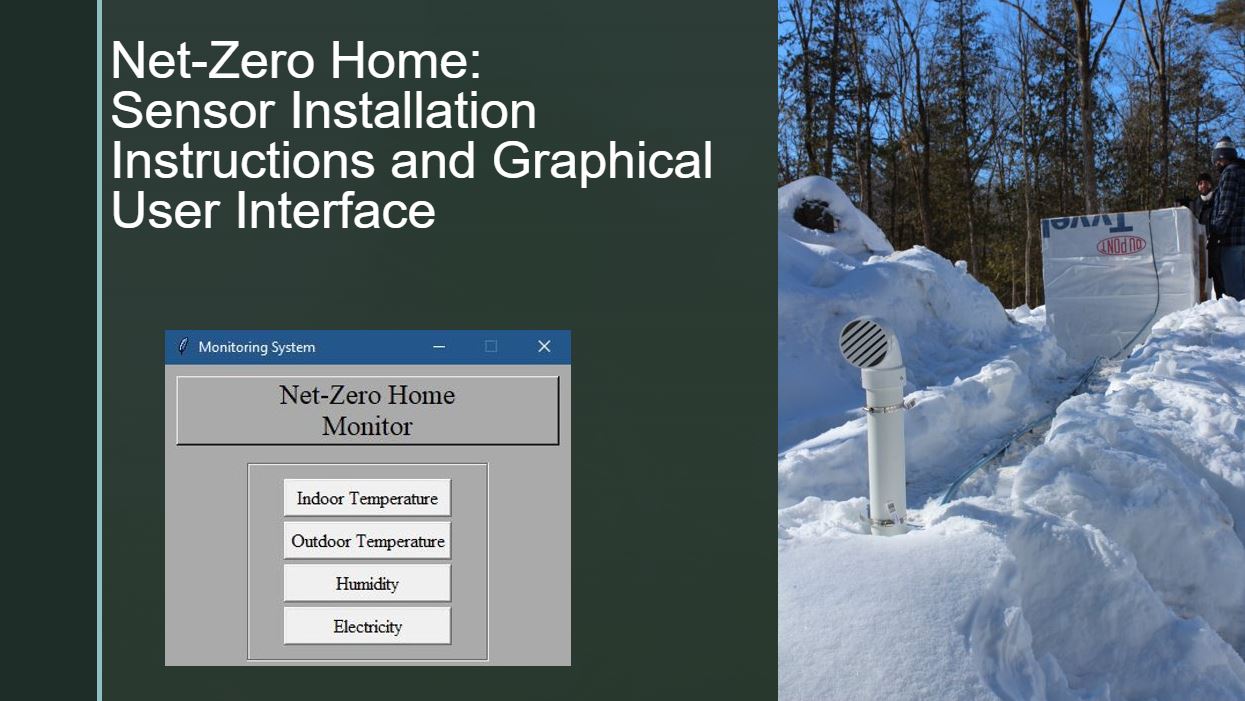 Header image includes the title of the project, an image of the Graphical User Interface and an image of the exterior of the Earth Tube simulation.