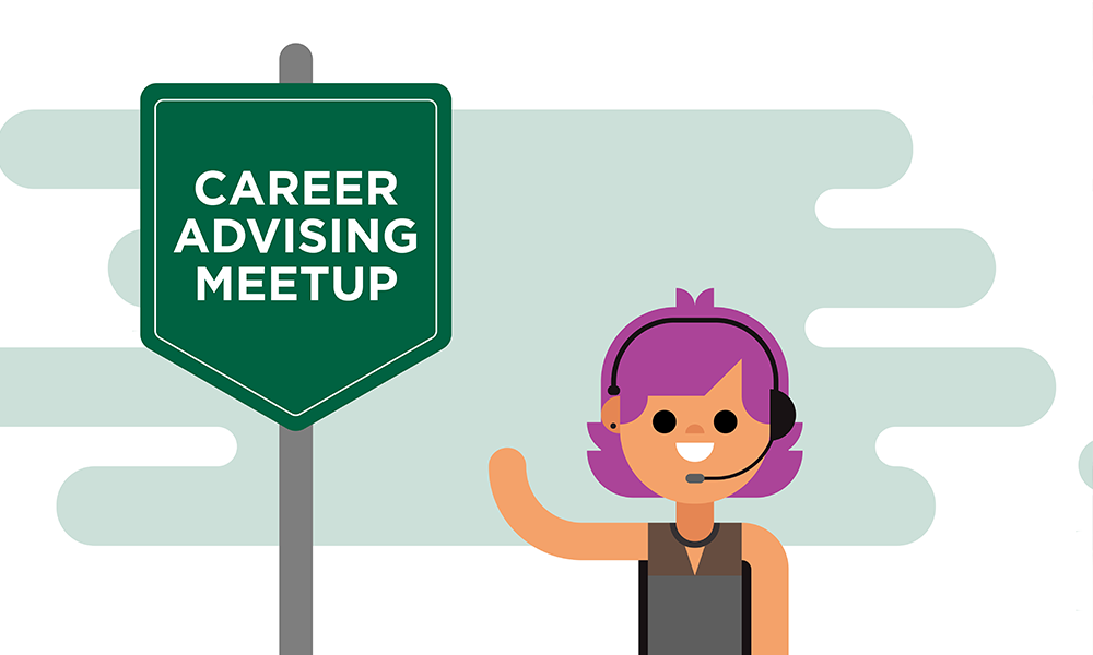 Career advising meetup poster