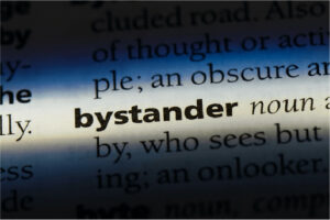 photo of the bystander dictionary definition.