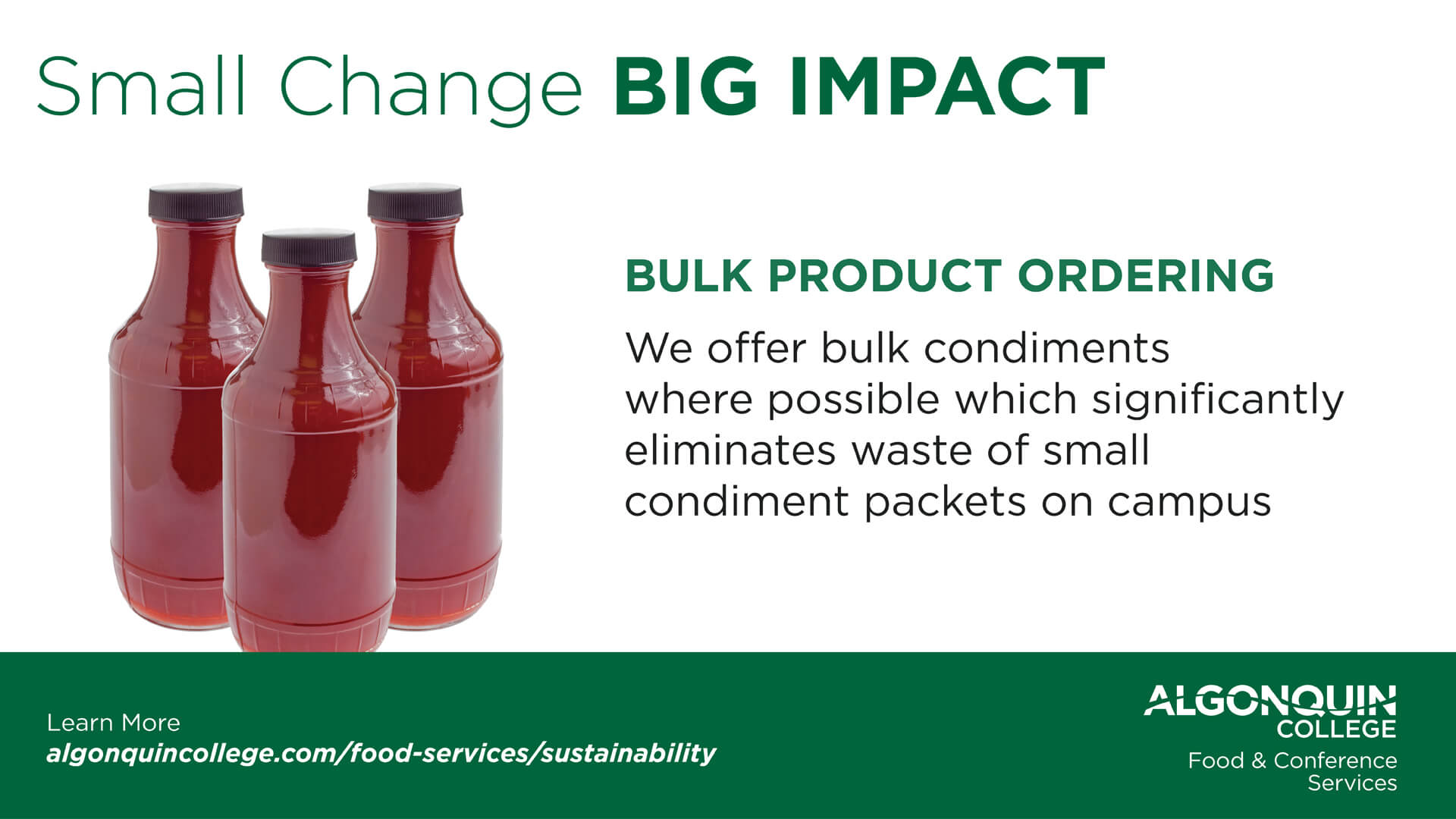 Bulk Product Ordering Food & Conference Services