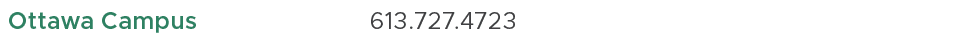 Ottawa Campus ,613.727.4723,