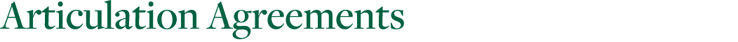 Articulation Agreements