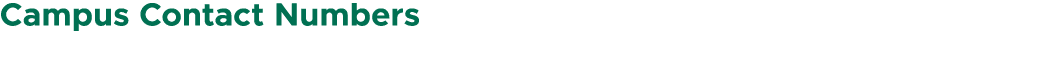 Campus Contact Numbers