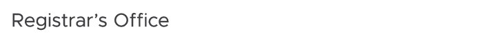 Registrar’s Office