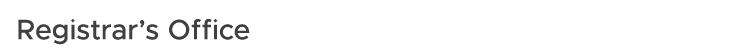 Registrar’s Office