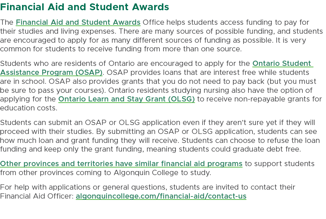 Financial Aid and Student Awards The Financial Aid and Student Awards Office helps students access funding to pay for...