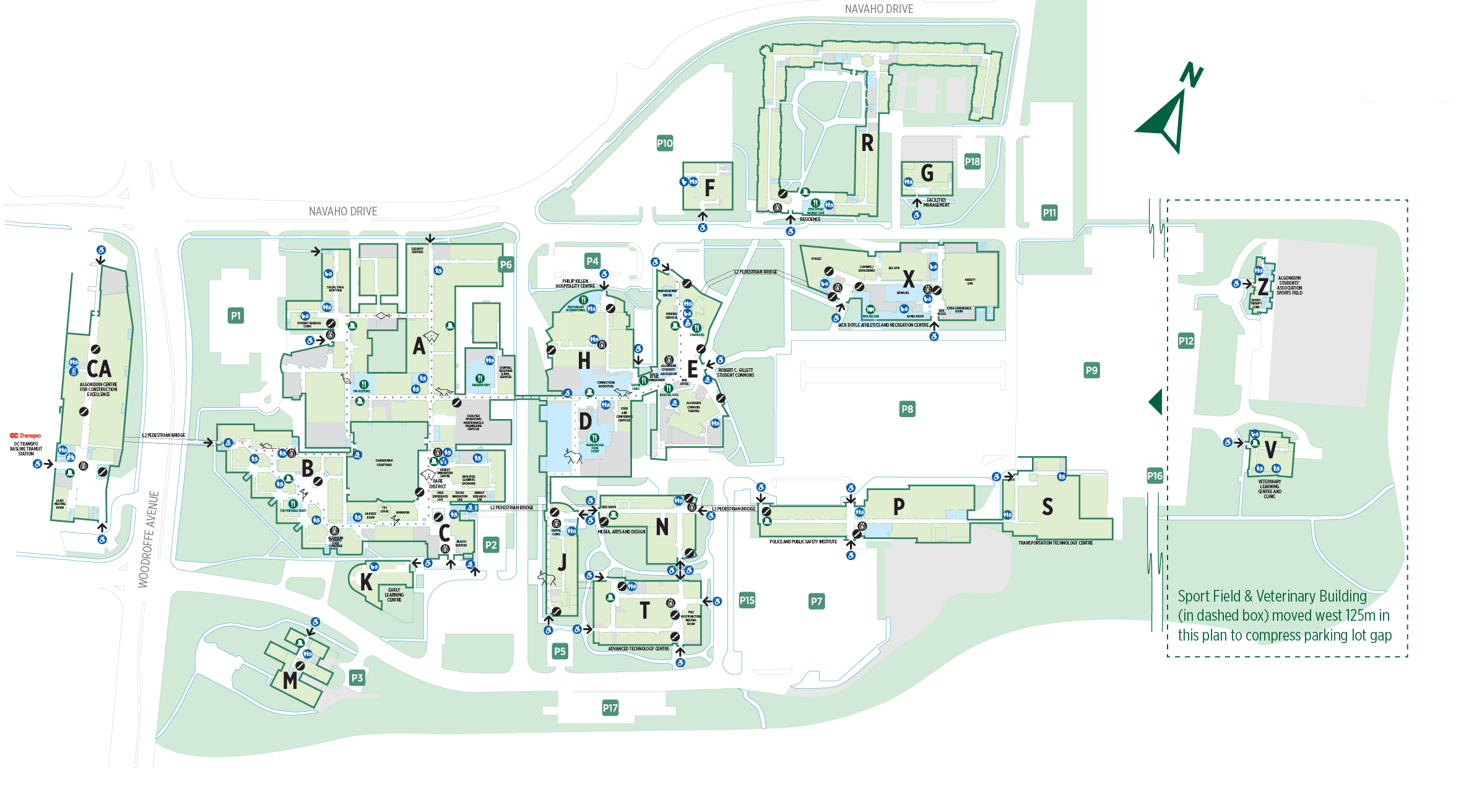 Full Campus Map of the Ottawa Campus.