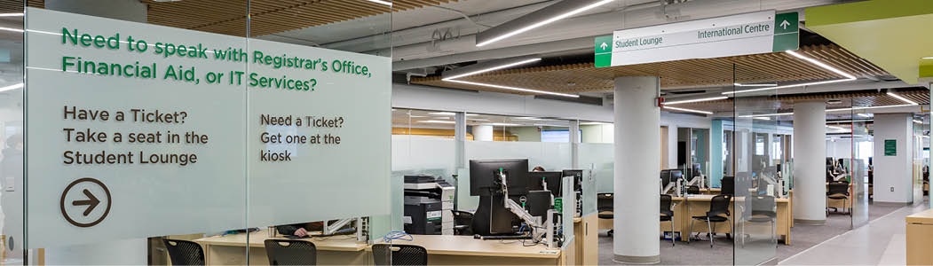 Photo in Student Central at the Ottawa campus.