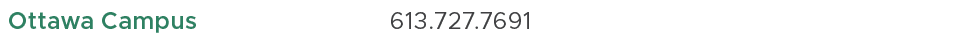 Ottawa Campus ,613.727.7691,