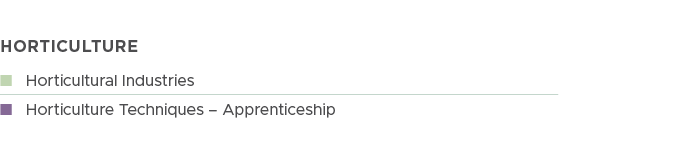 HORTICULTURE, n Horticultural Industries,n Horticulture Techniques – Apprenticeship