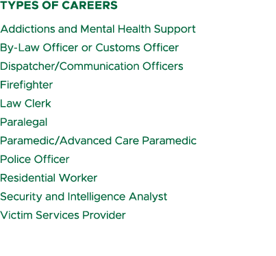 types of careers Addictions and Mental Health Support By Law Officer or Customs Officer Dispatcher/Communication Offi...