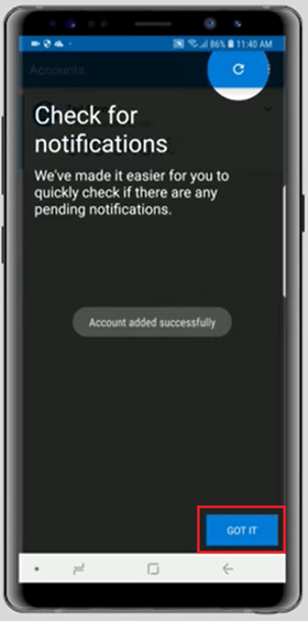 image of screen on mobile device