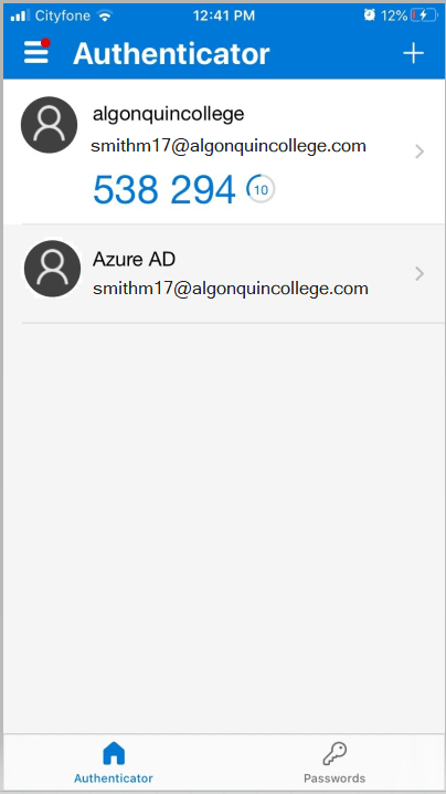image showing the code in the app