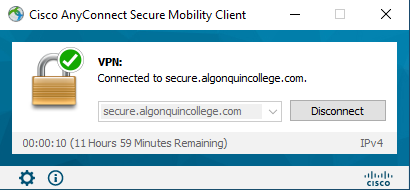 image showing successfully connected to VPN