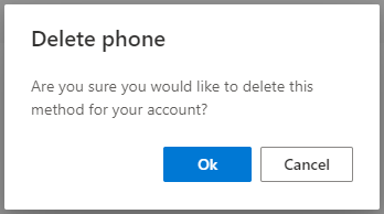 image showing the confirmation button