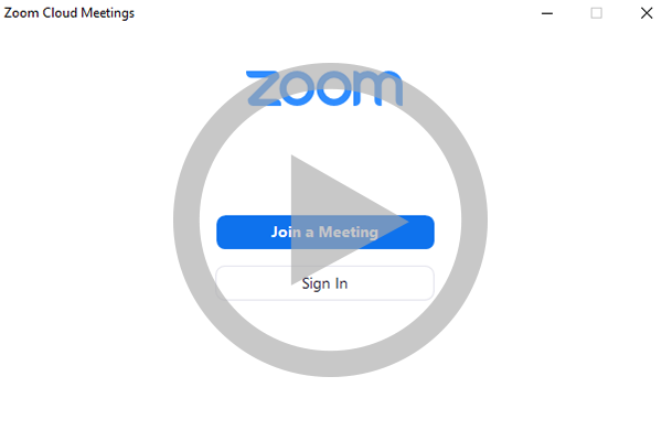 Zoom login screen
