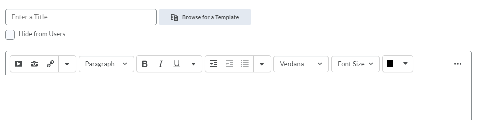 brightspace create a file screen