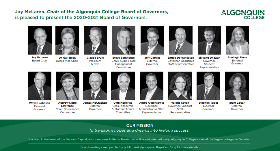 Announcing our New Board of Governors 202021 News