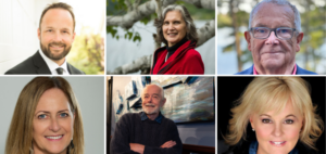 six headhots of three women and three men who will be receiving honorary degrees at convocation