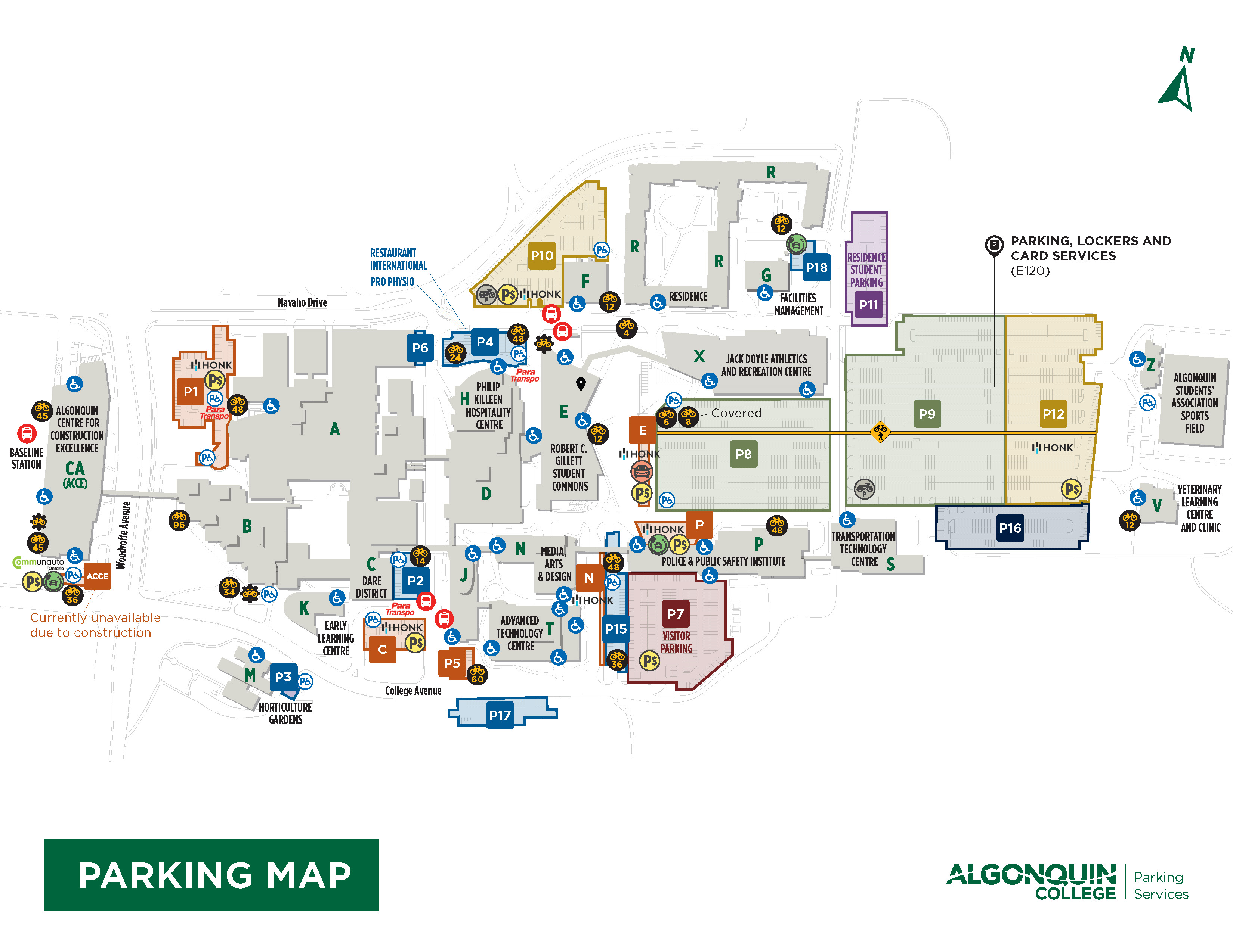 Bike Rack Locations Ottawa Campus Parking Services
