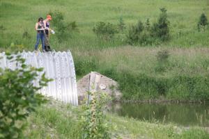 Muskrat Watershed - at culvert collecting data