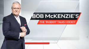 TSN personality Bob MacKenzie posing in front of the grey backdrop