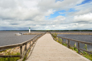 View of the Pembroke Boardwalk on a sunny summer day