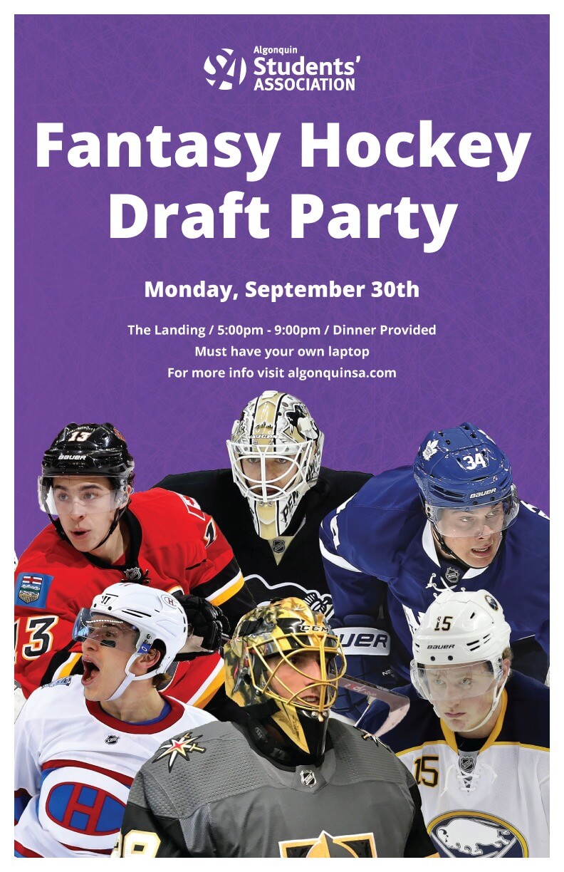 Fantasy Hockey Draft Party Pembroke Campus
