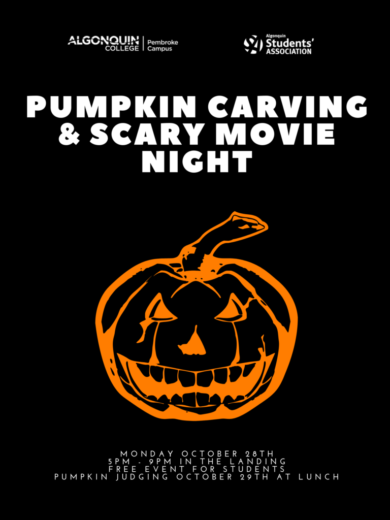 pumpkin carving scary movie night Pembroke Campus pumpkin carving scary movie night Pembroke Campus