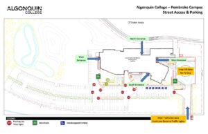 Parking Lot map Algonquin College Pembroke