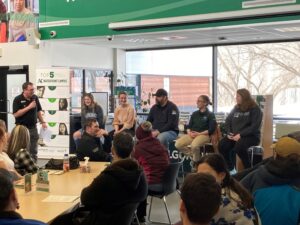 A student panel shares their experience on attending Algonquin College.