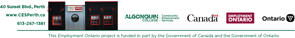 A banner image showing logos related to https://www.algonquincollege.com/perth-employment/