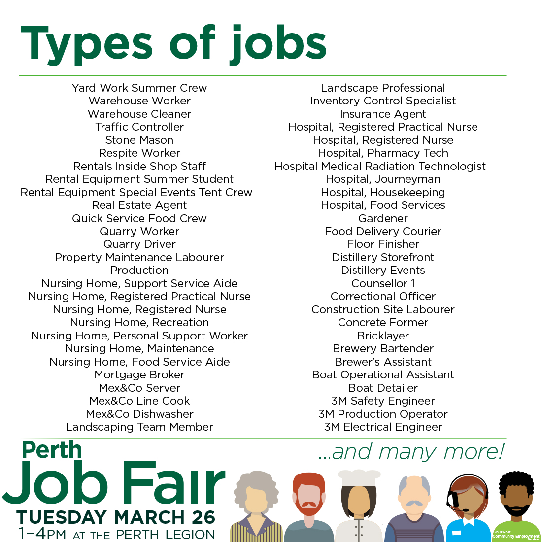 Perth Job Fair - Tuesday March 26th 024 - 1:00pm-4:00pm