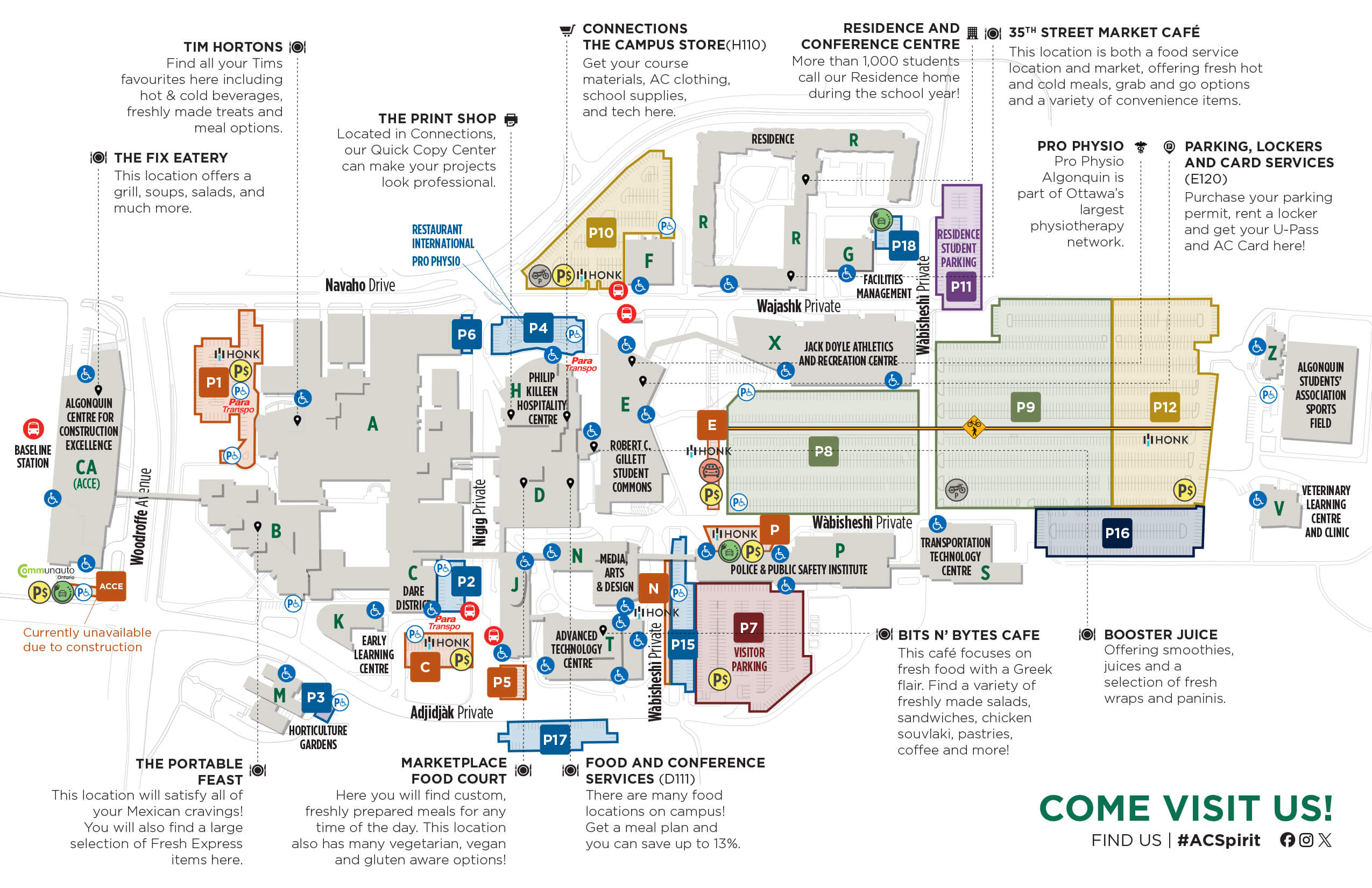 2024 Algonquin College Campus Services Map