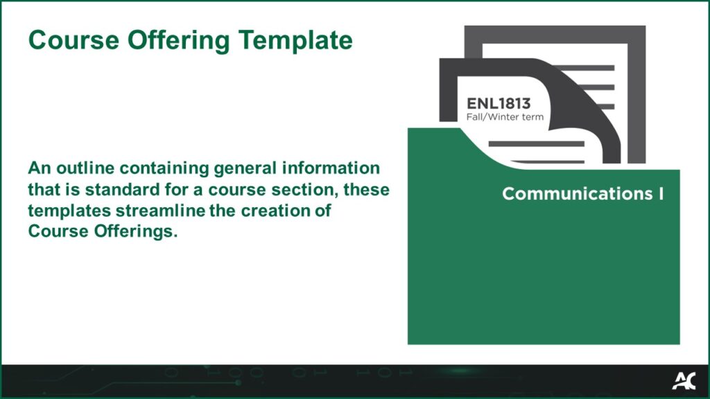 Course Offering Template