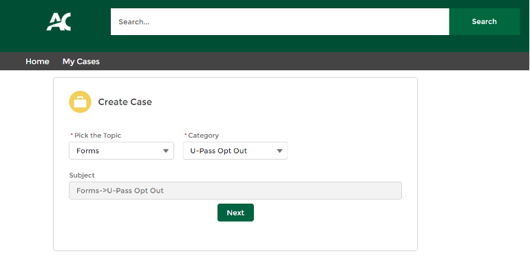 U-Pass Opt-Out | Registrar's Office