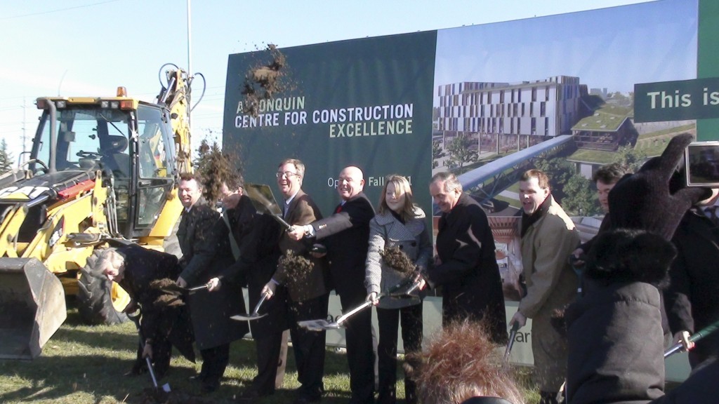 A ceremony for the building of the new ACCE LEED building