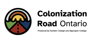 Logo for colonization road indigenous interactive timeline